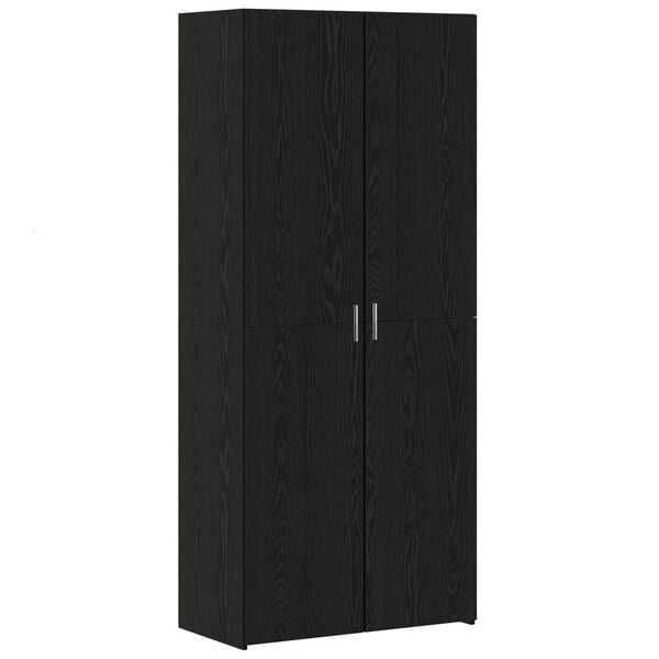 vidaXL Highboard 2 pcs Black Oak 80 x 42 x 185 cm