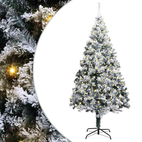 vidaXL Artificial Pre-lit Christmas Tree with Stand Green 400 cm PVC