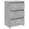 vidaXL Bed Cabinet Concrete Grey 40x35x62,5 cm Engineered Wood