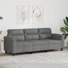 vidaXL 3-Seater Sofa Dark Grey 180 cm Microfibre Fabric