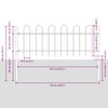 vidaXL Garden Fence Boxtel with Hoop Top Steel 181x60 cm Black