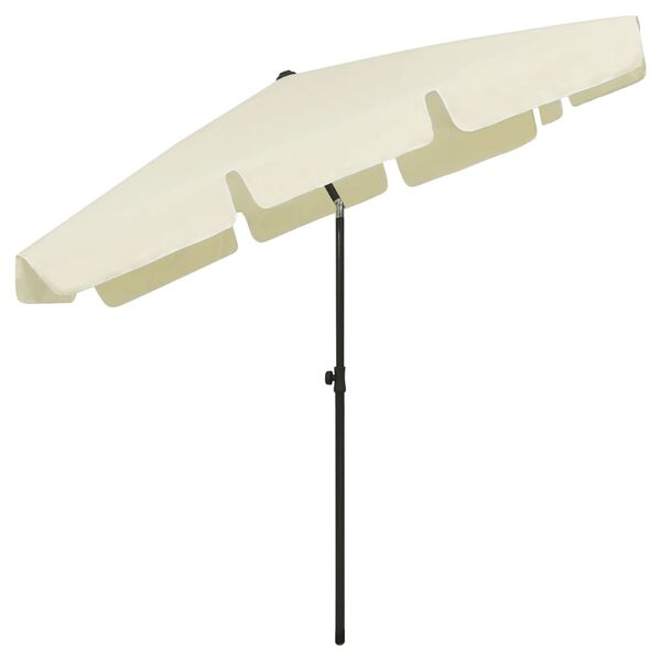 vidaXL Beach Parasol Sand Yellow 200x125 cm
