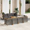 vidaXL 8 Piece Garden Sofa Set with Cushions Grey Poly Rattan
