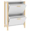 vidaXL Shoe Cabinet White 57.5x33x80 cm Engineered Wood
