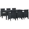 vidaXL Garden Dining Set 7 pcs Anthracite Polypropylene