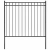 vidaXL Garden Fence Assen Steel 1.7x1.5 m Black
