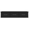 vidaXL Wall-mounted Drawer Shelf Black 88x26x18.5 cm Engineered Wood