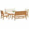 vidaXL Garden Sofa Set 5 pcs Brown Solid Acacia Wood