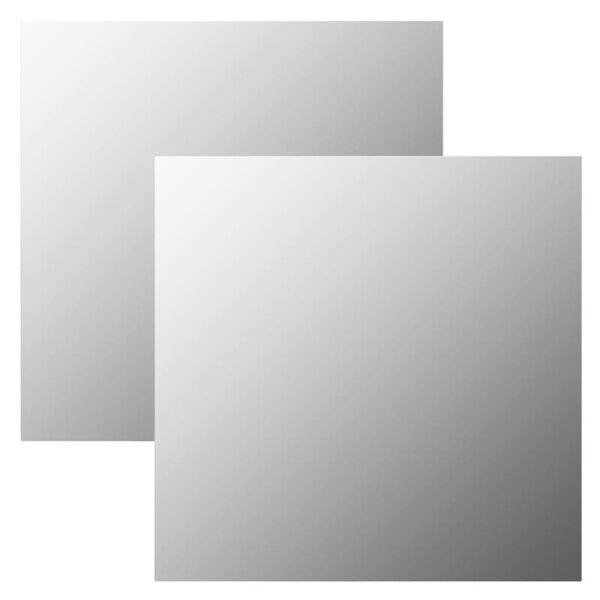 vidaXL Wall Mirrors 2 pcs 40x40 cm Square Glass