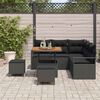 vidaXL Garden Sofa Set with Cushion with Storage 8 pcs Black