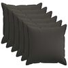 vidaXL Cushion Cover 6 pcs HOUTEN Dark Grey 80 x 80 cm Faux Linen