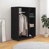 vidaXL Wardrobe Black 80x40x110 cm Engineered Wood