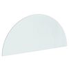 vidaXL Fireplace Glass Plate Half Round 1200x500 mm