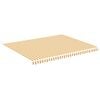 vidaXL Awning Replacement Fabric Yellow and White 4.5x3.5 m Polyester