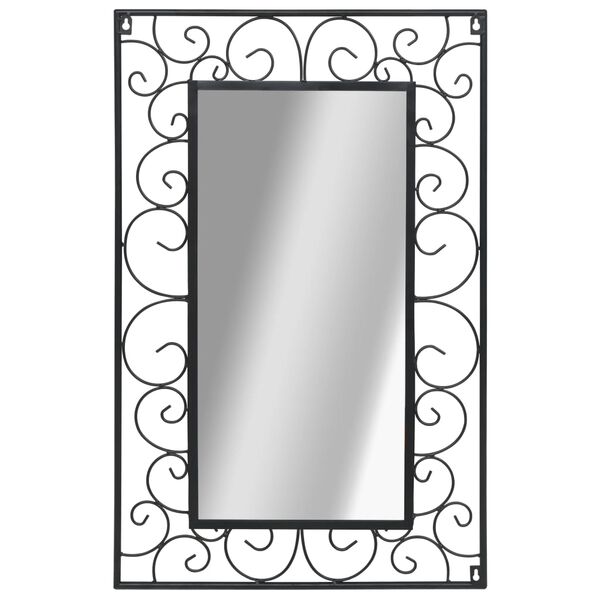 vidaXL Wall Mirror Rectangular 50x80 cm Black