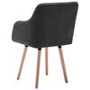vidaXL Dining Chairs 2 pcs Dark Grey Fabric