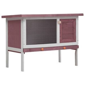 vidaXL Rabbit Hutch | Brown | Solid pine wood | One size | Rabbit Hutch