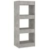 vidaXL Book Cabinet/Room Divider Concrete Grey 40x30x103 cm