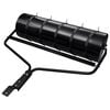 vidaXL Garden Lawn Roller Pull with Aerator Clamps Black 63 L Iron