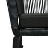 vidaXL Garden Chairs 2 pcs Black PE Rattan