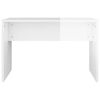 vidaXL Dressing Table Set High Gloss White 86.5x35x136 cm