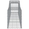 vidaXL Arched Gabion Baskets 9 pcs 400x50x60/80 cm Galvanised Iron