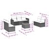 vidaXL 8 Piece Garden Sofa Set with Cushions Grey Poly Rattan