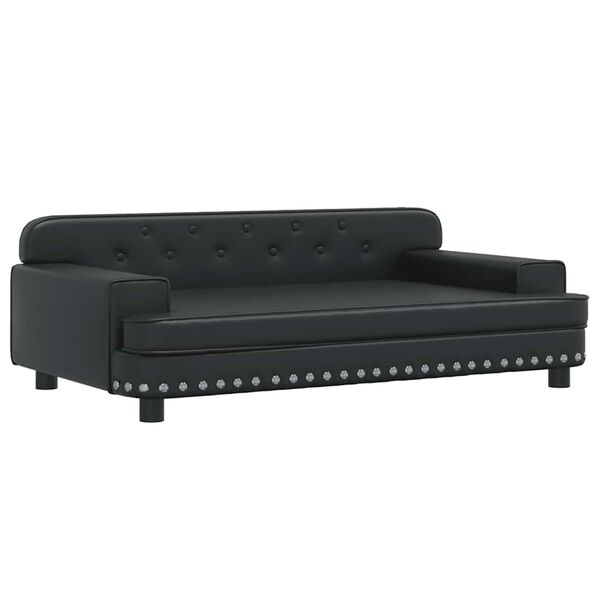 vidaXL Kids Sofa Black 90x53x30 cm Faux Leather