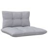 vidaXL 4 Piece Garden Lounge Set with Grey Cushions Pinewood