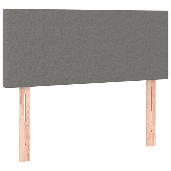 vidaXL LED Headboard Dark Grey 100 cm Fabric