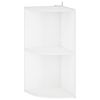vidaXL Corner Shelf 2-Tier 31.5 x 31 x 66 cm Engineered Wood White