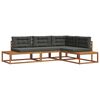 vidaXL Outdoor Sofa Set Natural and Anthracite