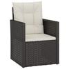 vidaXL 4 Piece Outdoor Lounge Set with Cushions Poly Rattan Black