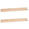 vidaXL Wall Shelves 2 pcs 110x11x9 cm Solid Wood Pine