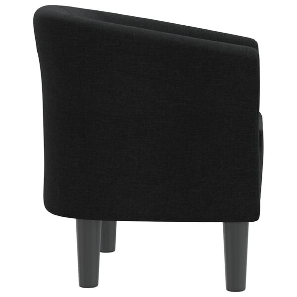 vidaXL Tub Chair Black Fabric
