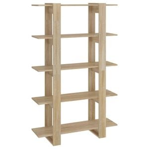vidaXL Book Cabinet | Sonoma oak | Engineered wood | Medium | Book Cabinet