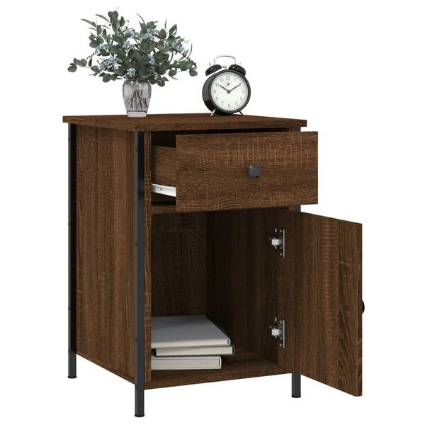 vidaXL Bedside Cabinets 2 pcs Brown Oak 40x42x60 cm Engineered Wood