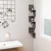 vidaXL Wall Corner Shelf Grey 20x20x127.5 cm Engineered Wood