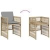 vidaXL Garden Chairs with Cushions 4 pcs Mix Beige Poly Rattan