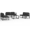 vidaXL 7 Piece Garden Lounge Set with Cushions Aluminium Anthracite