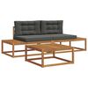 vidaXL Outdoor Sofa Set Solid Acacia Wood and Polyester