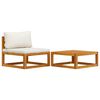 vidaXL 2 Piece Garden Sofa Set with Cushion Solid Acacia Wood