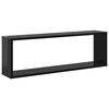 vidaXL Wall Cube Shelf 4 pcs High Gloss Black 80x15x26.5cm Engineered Wood