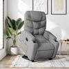 vidaXL Electric Stand up Massage Recliner Chair Light Grey Fabric