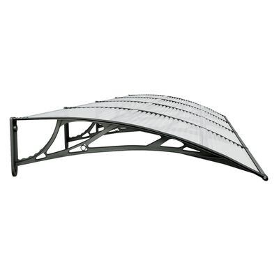 vidaXL Door Canopy Black 400x100 cm Polycarbonate