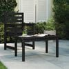 vidaXL Garden Table Black 82.5x50.5x45 cm Solid Wood Pine