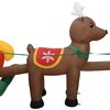 vidaXL Christmas Inflatable Santa and Reindeer Decoration LED 490 cm