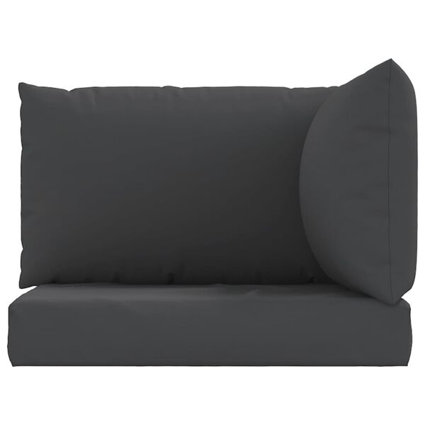 vidaXL Pallet Cushions 3 pcs Black Oxford Fabric