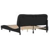 vidaXL Bed Frame without Mattress "Hvar" Black 152x203 cm Queen Faux Leather