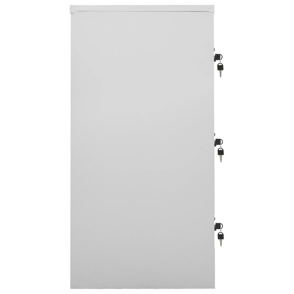 vidaXL Locker Cabinet Light Grey 90x45x92.5 cm Steel